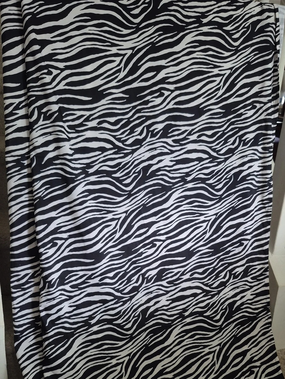Hometrends Black & White Zebra Print Shower Curtain
